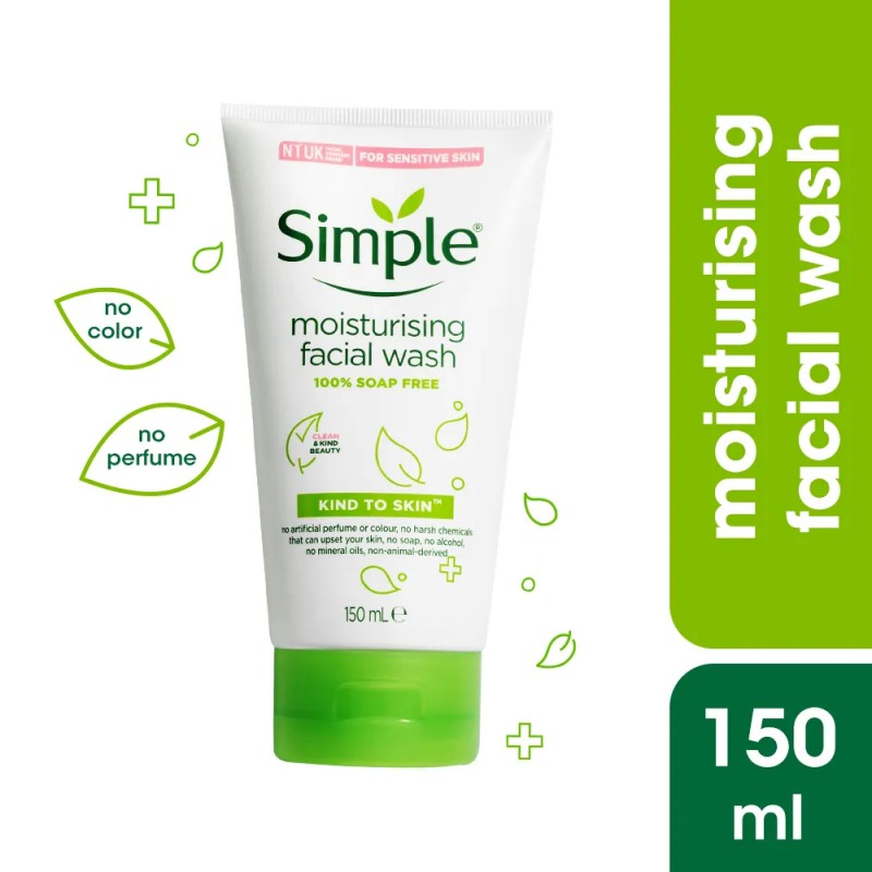 Simple Kind To Skin Moisturising Facial Wash 150ml Focallure