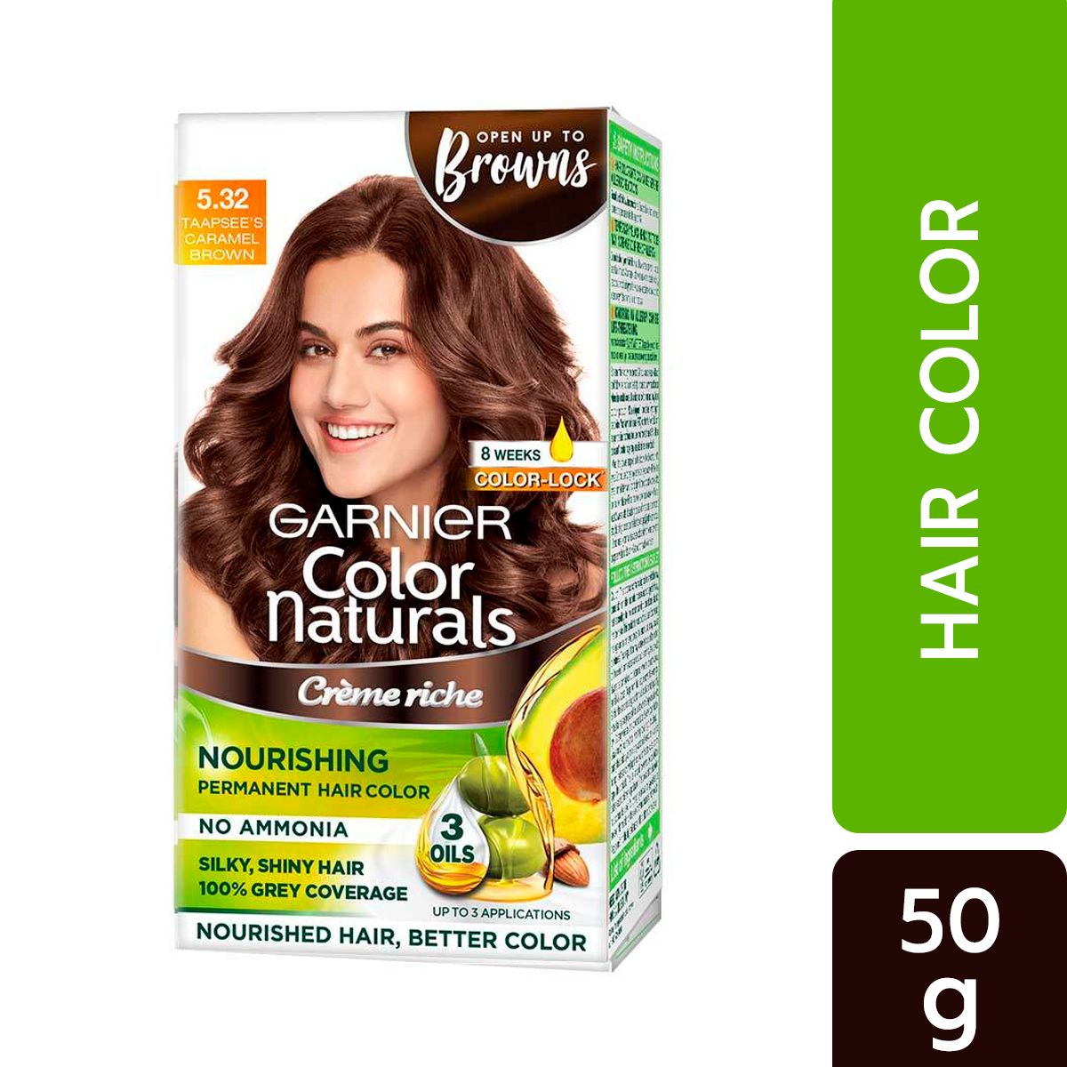 Garnier Color Naturals Nourishing Permanent Hair Color  Taapsee's  Caramel Brown - Focallure