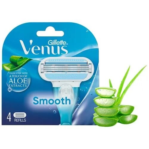 Gillette Venus Glide Strip with Aloe Extracts 4 Refills Focallure