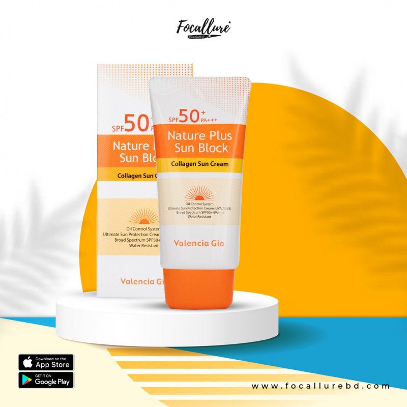 Valencia Gio Nature Plus Sun Block Cream SPF 50+ - (70ml) - Focallure