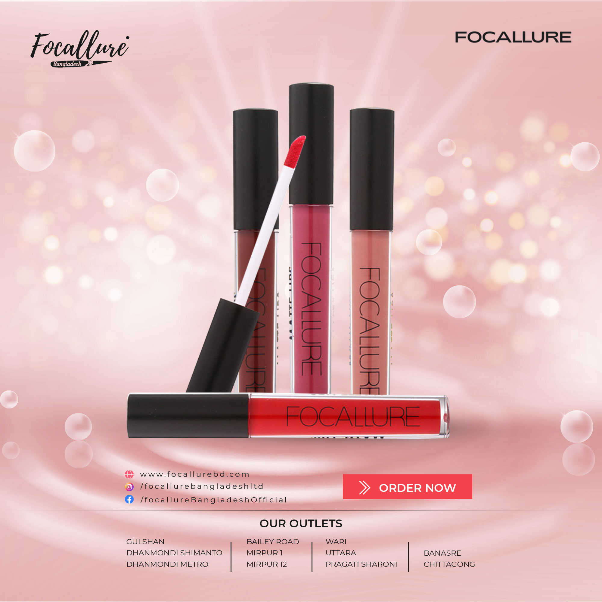 FOCALLURE MATTE LIQUID LIPSTICKFA24 Focallure