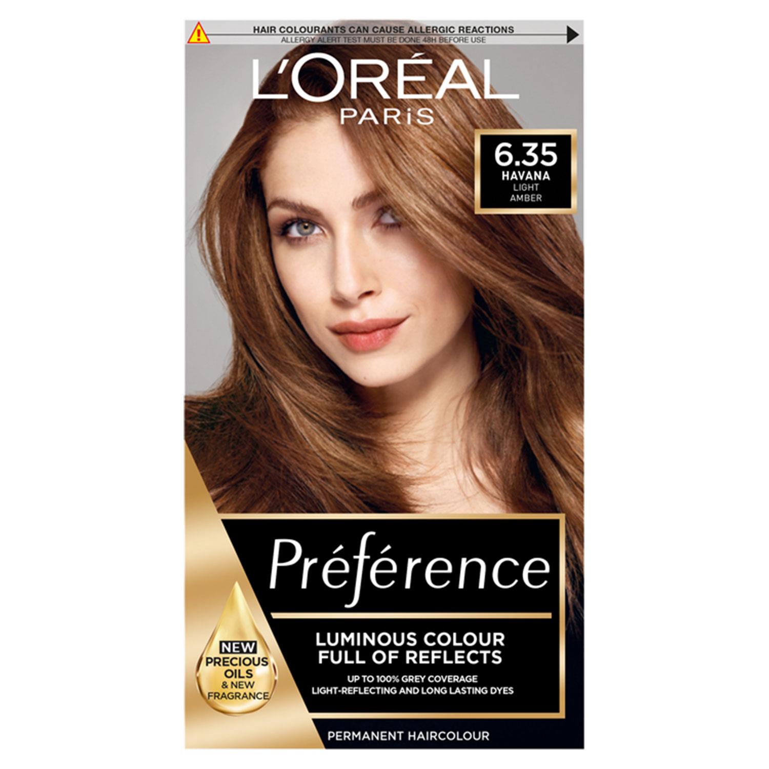 L'oreal preference infinia  havana golden mahogany light brown hair  dye60ml - Focallure
