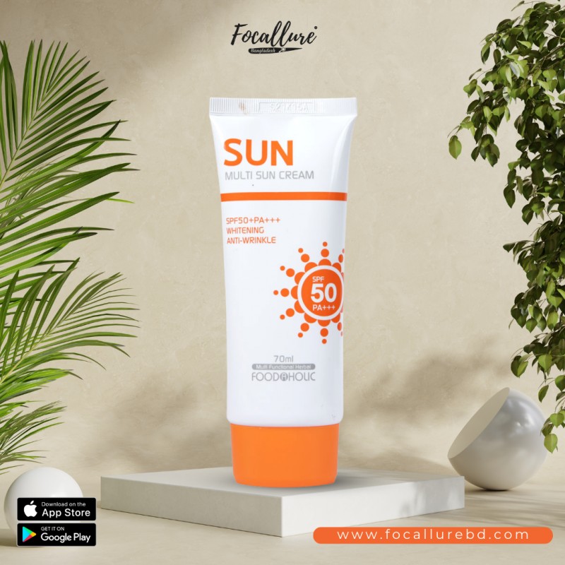 FoodaHolic Multi Sun Cream - SPF50+ PA+++ (70 ml) - Focallure